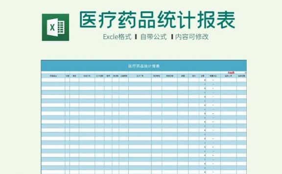 医疗药品统计报表
