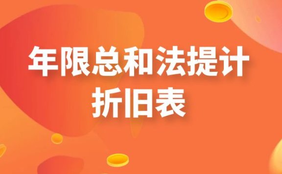 年限总和法提计折旧表